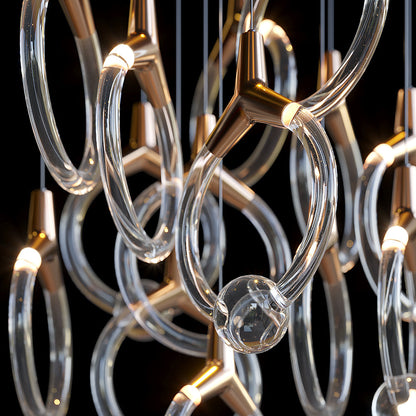 Orvella Crystal Orbit Scatter Chandelier