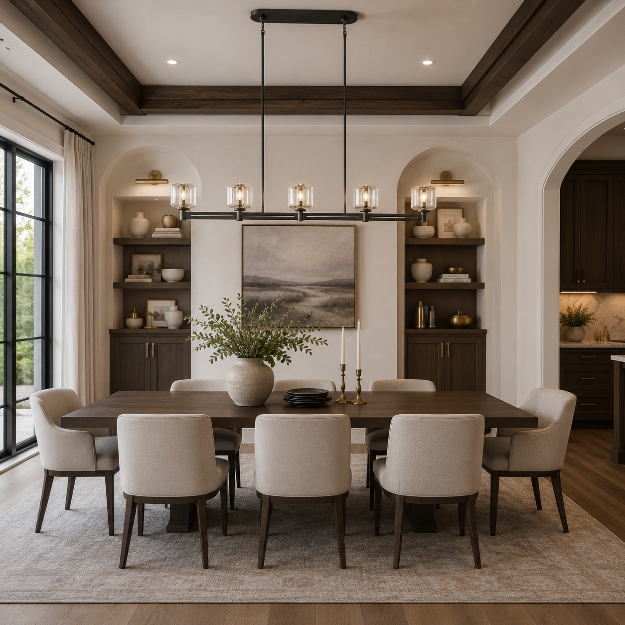 Demored Linear Chandelier