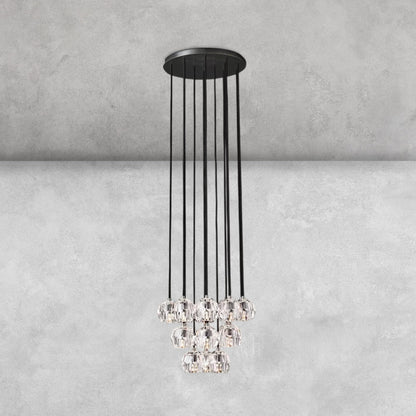 Bouble De Crystal Round Cluster Chandelier
