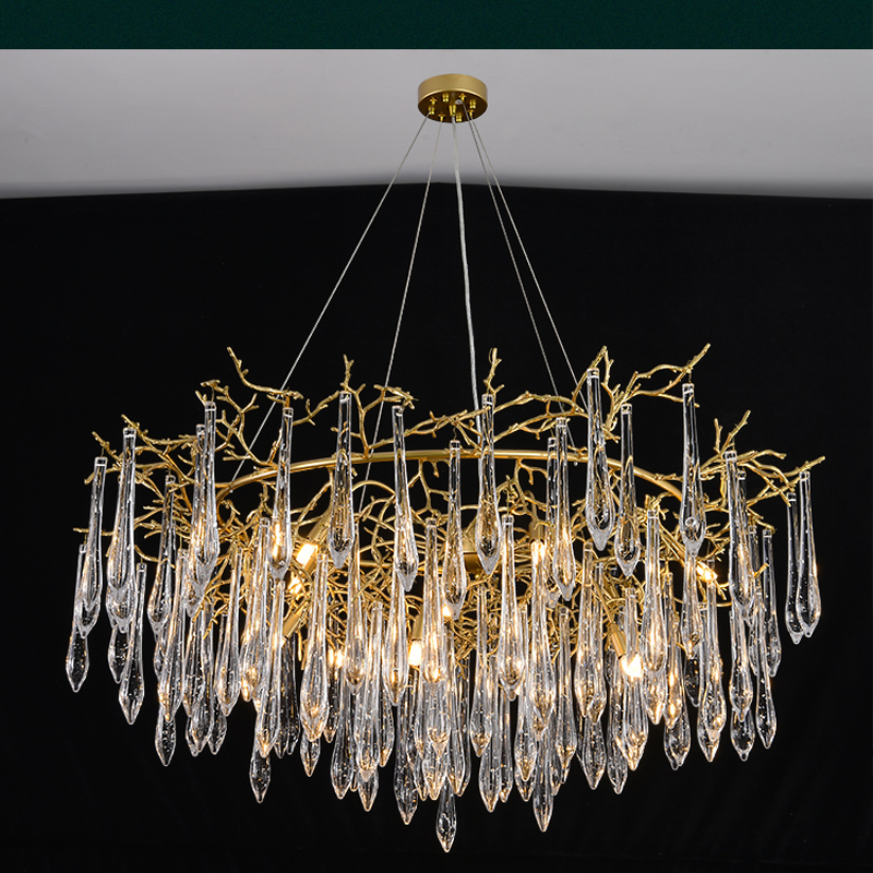Agnes Round Branch Crystal Chandelier