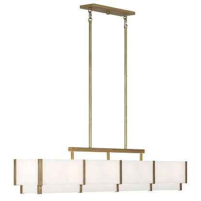 Orleans Linear Alabaster Linear Chandelier