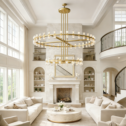 Arcuphoe Series Round Two-tierd Wagon Wheel Chandelier