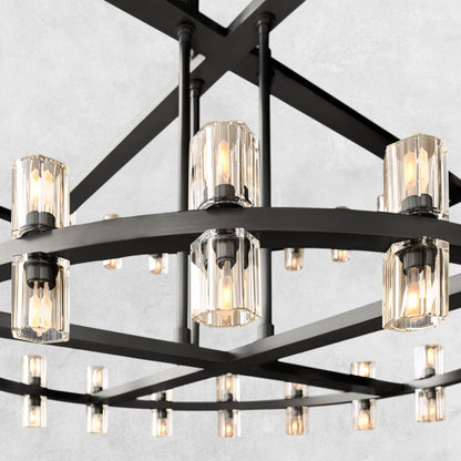Reger Crystal 2-Tier Round Chandelier 60"