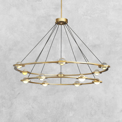 Planet 2-Tier Round Chandelier 48" 60"
