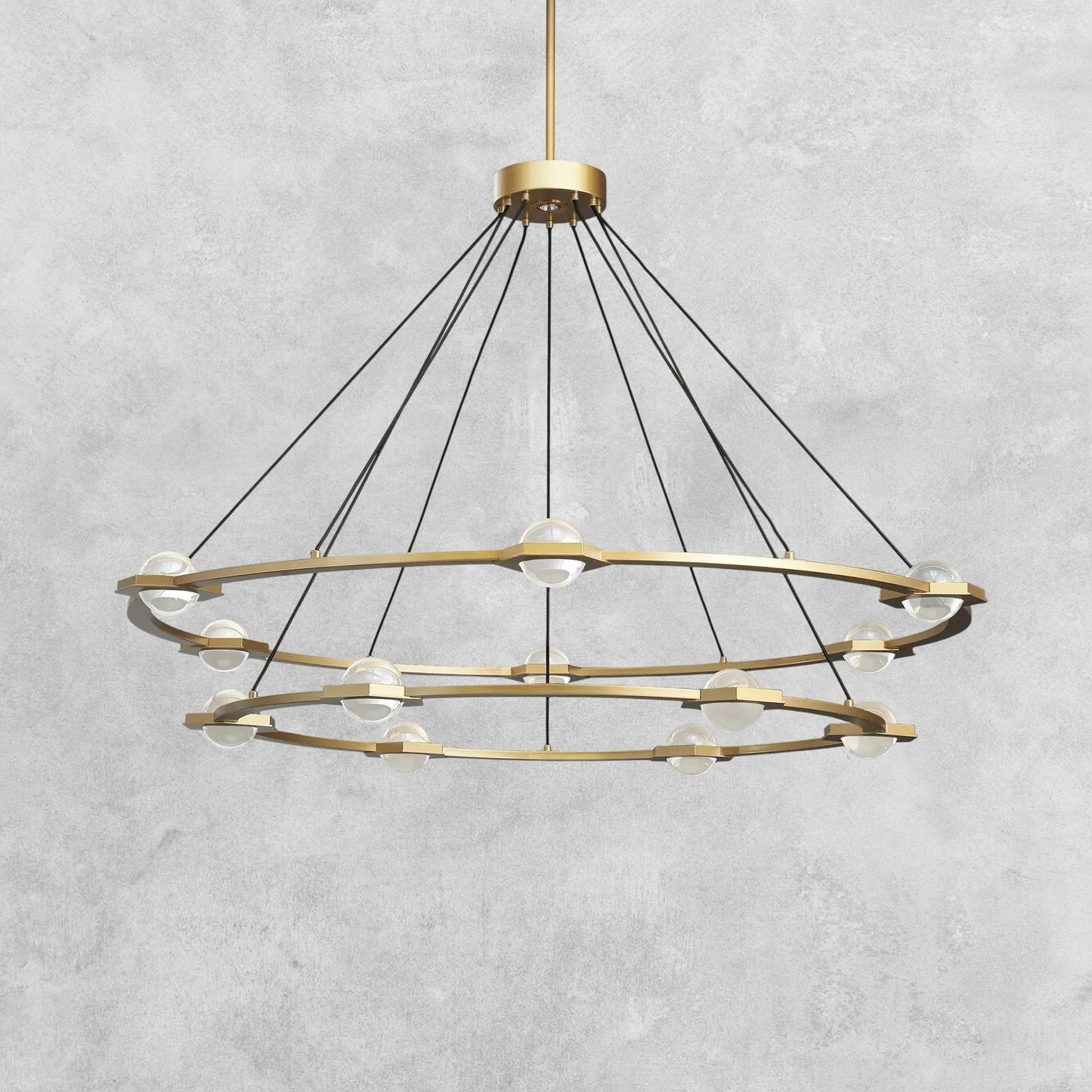 Planet 2-Tier Round Chandelier 48" 60"