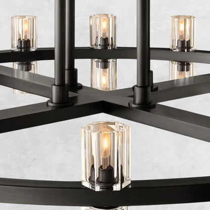 Reger Crystal 2-Tier Round Chandelier 60"