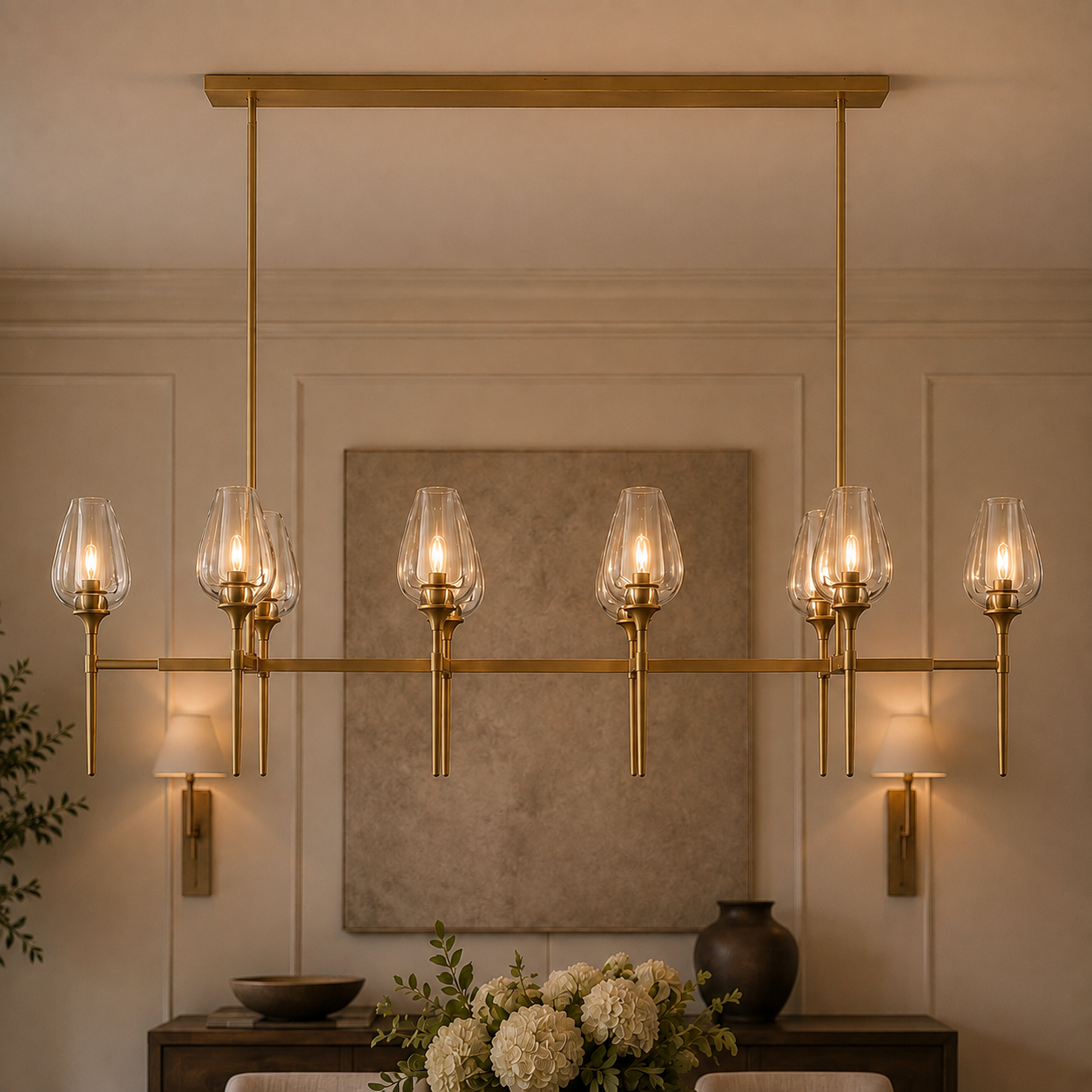 Tuders Linear Chandelier