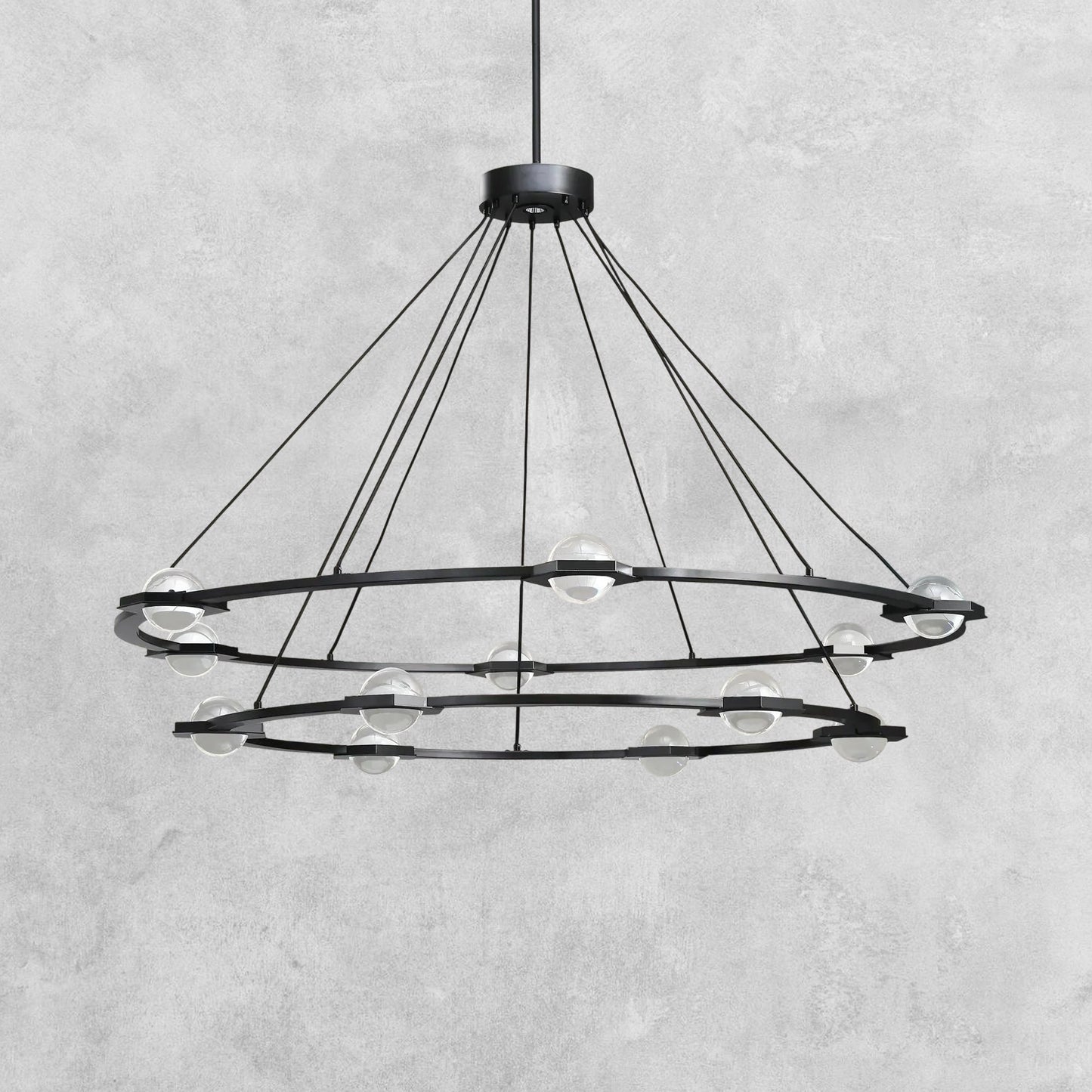Planet 2-Tier Round Chandelier 48" 60"