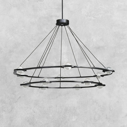 Planet 2-Tier Round Chandelier 48" 60"