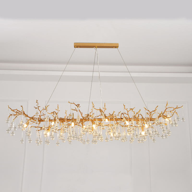 Avis Clear Crystal Branch Chandelier