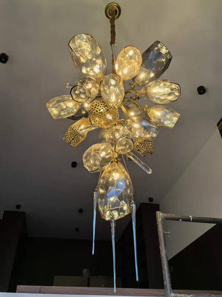 Modern Wine Glass Shape Chandelier Italian Light Luxury Light Fixture for Dining Room/Living Room