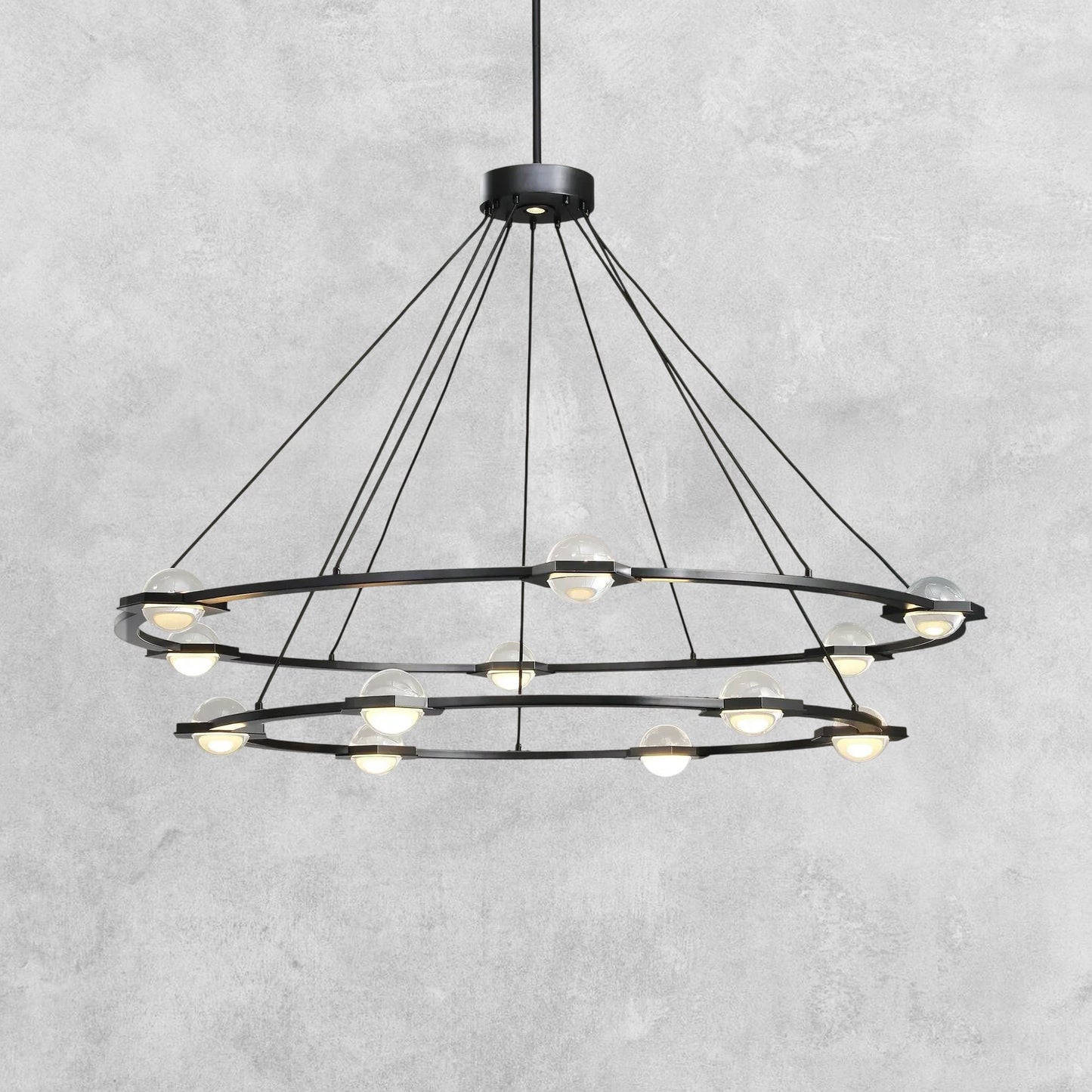 Planet 2-Tier Round Chandelier 48" 60"