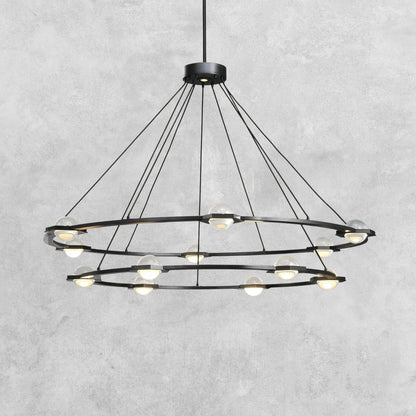 Planet 2-Tier Round Chandelier 48" 60"