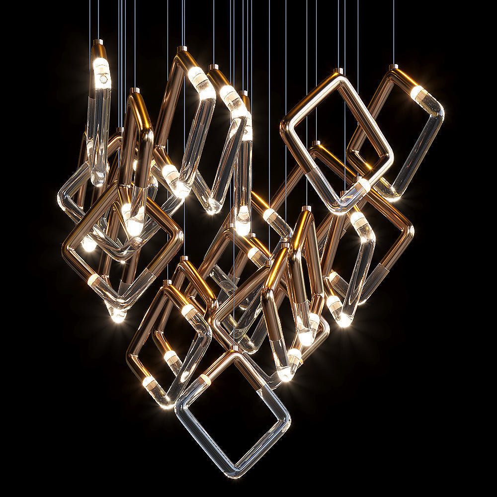 Arqelle Linear Tube Scatter Chandelier