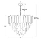 Tidelle Clear Glass Chandelier Large
