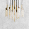 Colleena Hammered Glass Round Chandelier