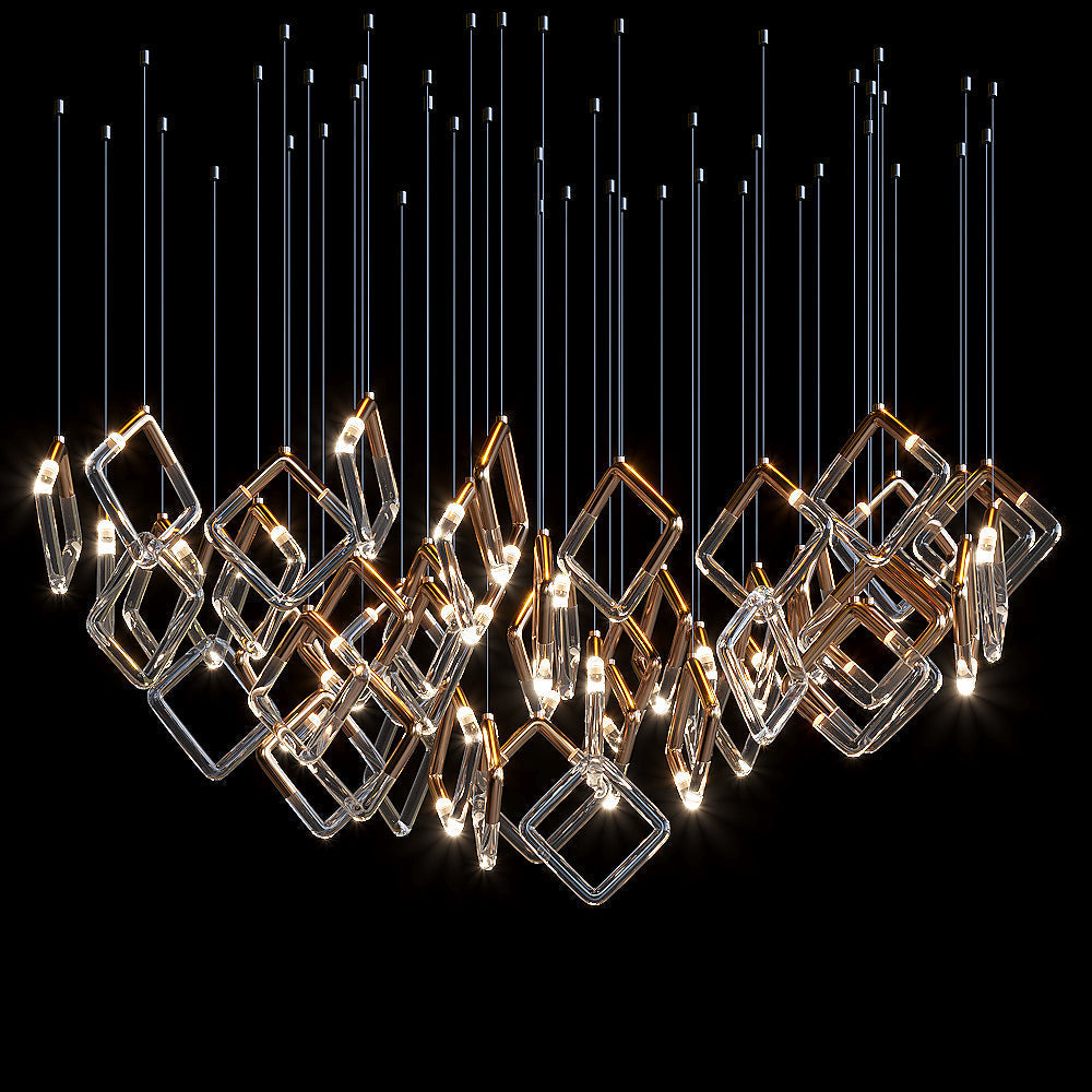 Arqelle Linear Tube Scatter Chandelier