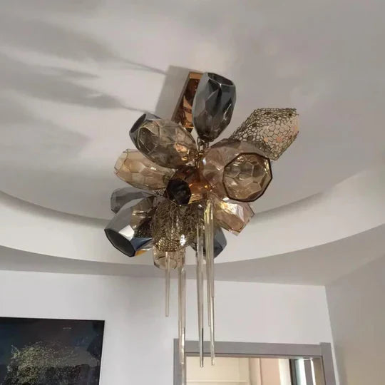 Modern Wine Glass Shape Chandelier Italian Light Luxury Light Fixture for Dining Room/Living Room