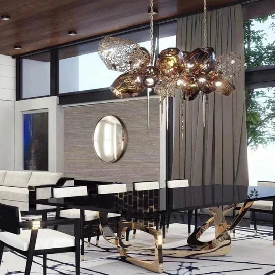 Modern Wine Glass Shape Chandelier Italian Light Luxury Light Fixture for Dining Room/Living Room