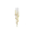 Modern Floating Long Gold Pendant Celing Chandelier for Living Room/High-ceiling