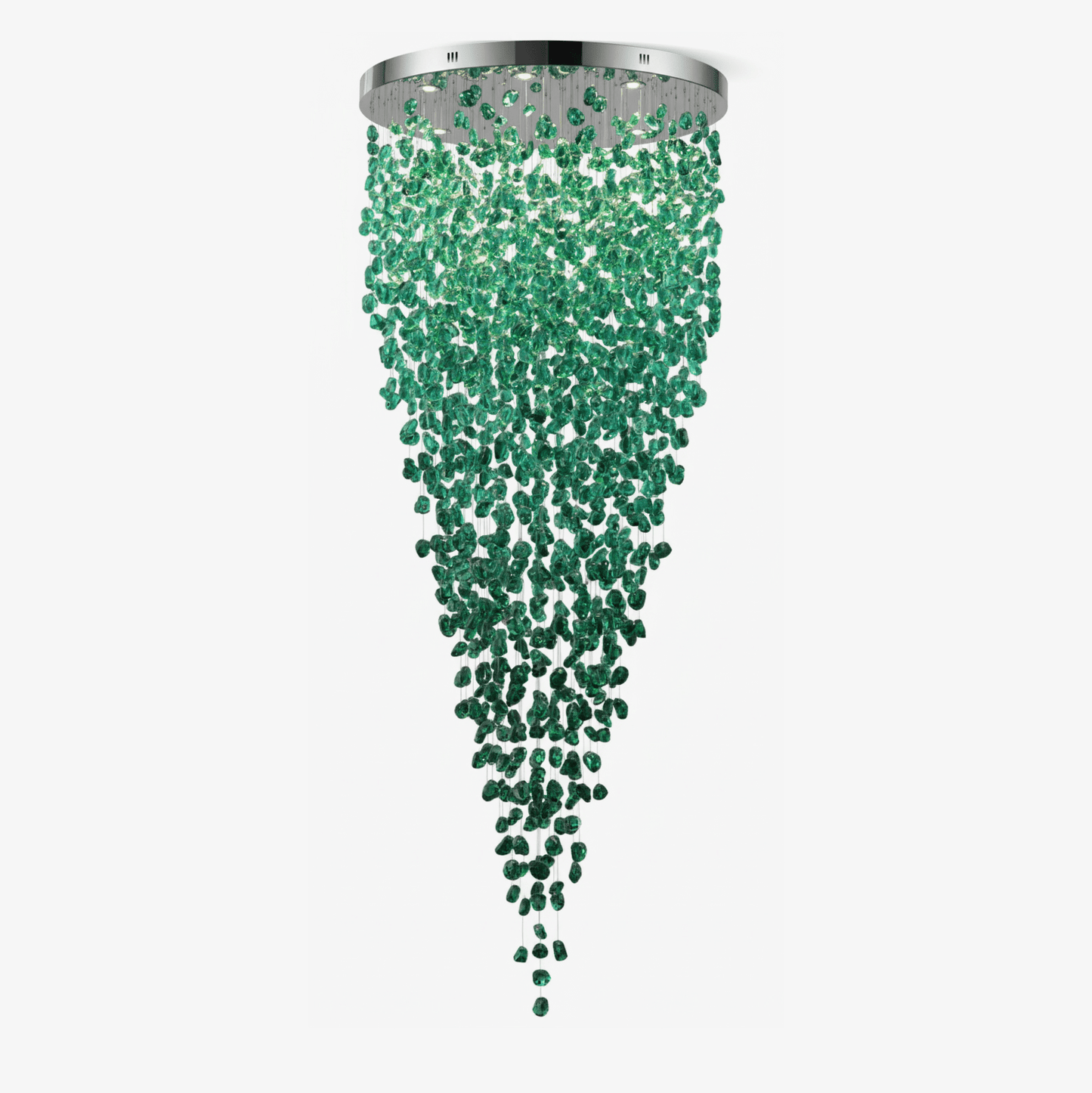 Crystal Stone Crystal Spiral Chandelier
