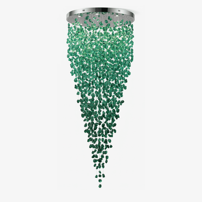 Crystal Stone Crystal Spiral Chandelier
