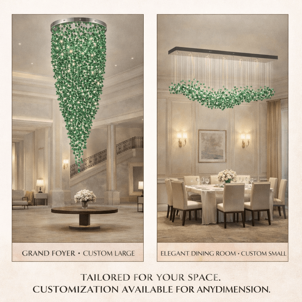 Crystal Stone Crystal Spiral Chandelier