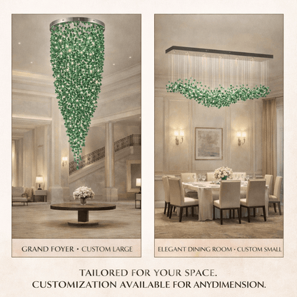 Crystal Stone Crystal Spiral Chandelier