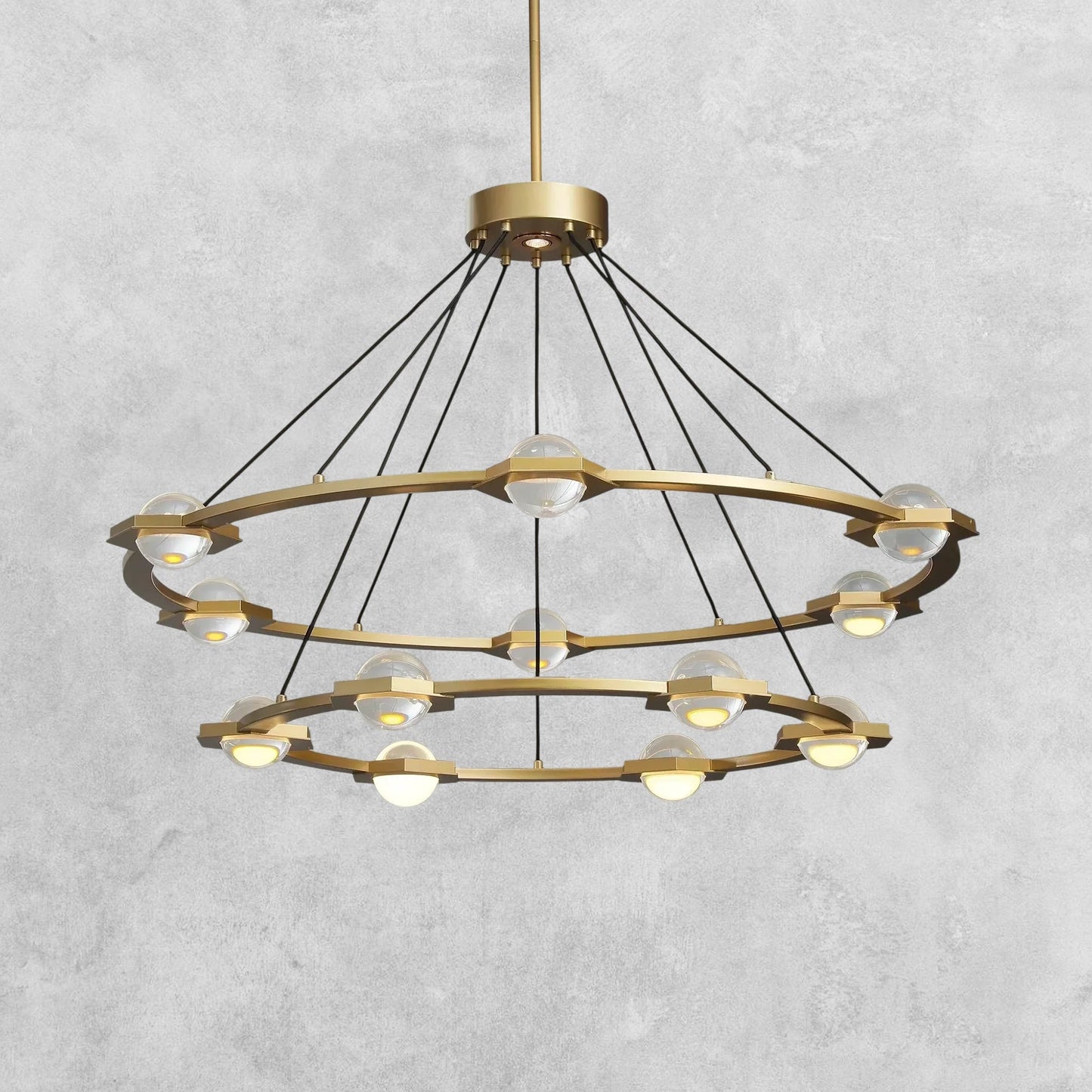 Planet 2-Tier Round Chandelier 48" 60"