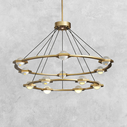 Planet 2-Tier Round Chandelier 48" 60"