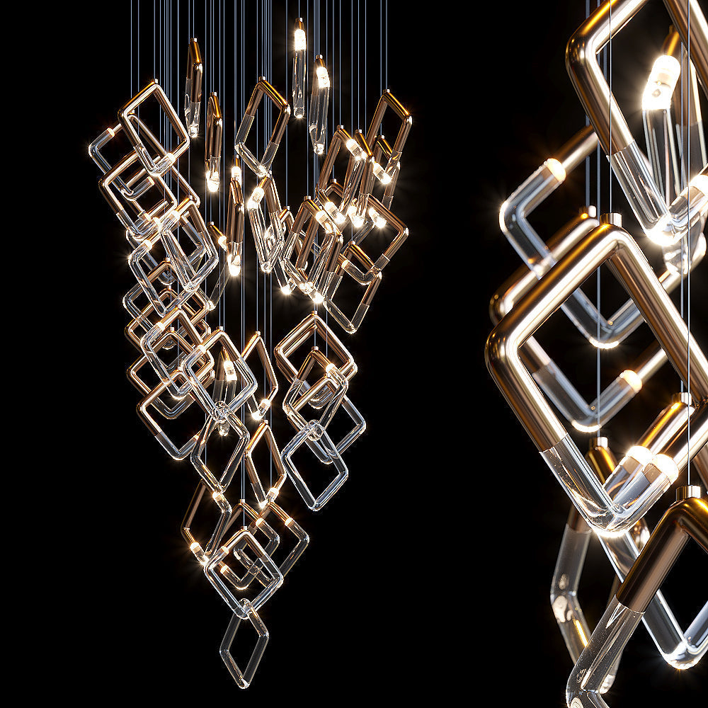 Arqelle Linear Tube Scatter Chandelier