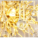 Rain Tree Crystal Teardrop Wall Sconce Gold Diameter 17"