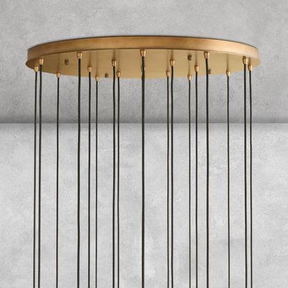 Colleena Hammered Glass Round Chandelier