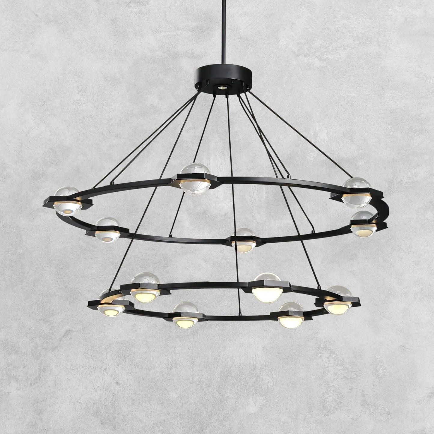 Planet 2-Tier Round Chandelier 48" 60"