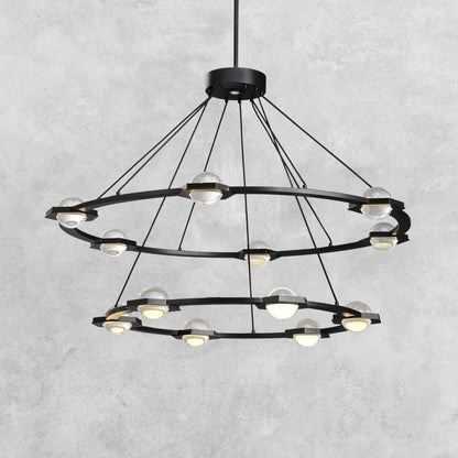Planet 2-Tier Round Chandelier 48" 60"