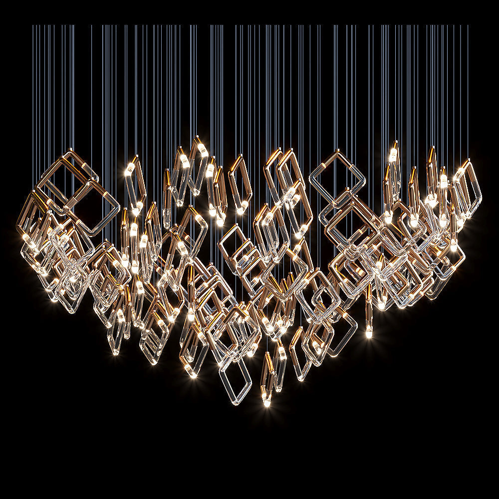 Arqelle Linear Tube Scatter Chandelier