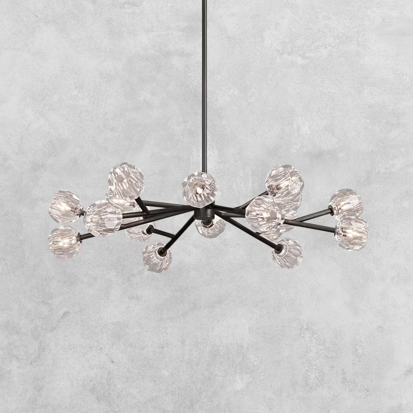 Bouble De Crystal Modern Round Chandelier