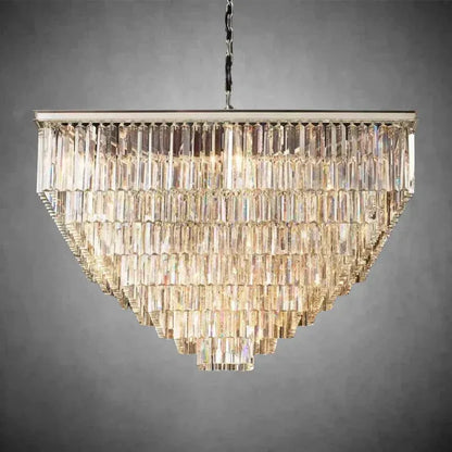 LeTierd Crystal Square Chandelier 22" 34" 47"
