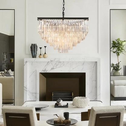 LeTierd Crystal Square Chandelier 22" 34" 47"
