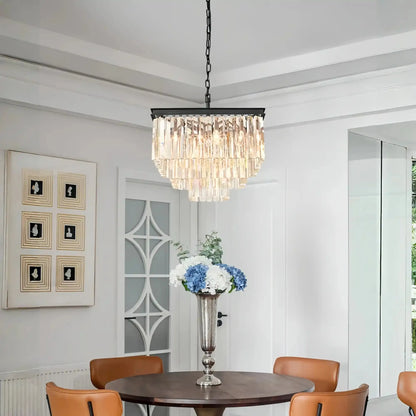 LeTierd Crystal Square Chandelier 22" 34" 47"