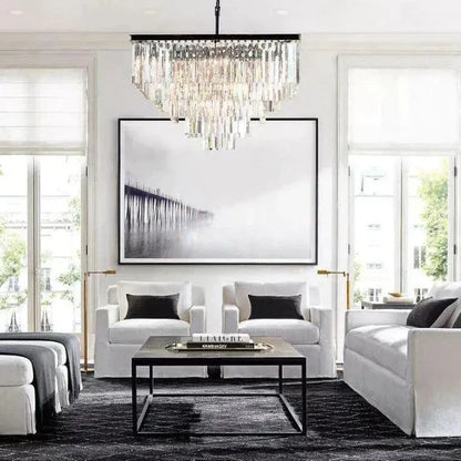LeTierd Crystal Square Chandelier 22" 34" 47"