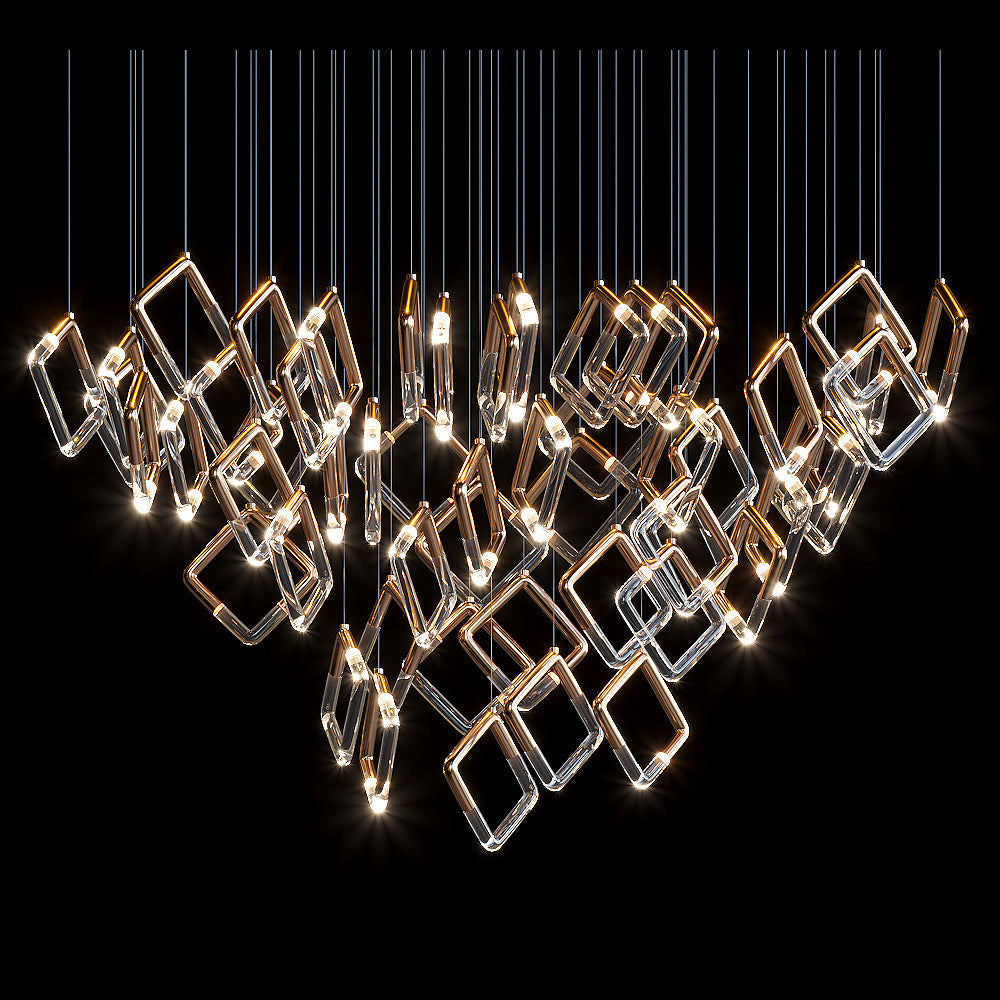 Arqelle Linear Tube Scatter Chandelier
