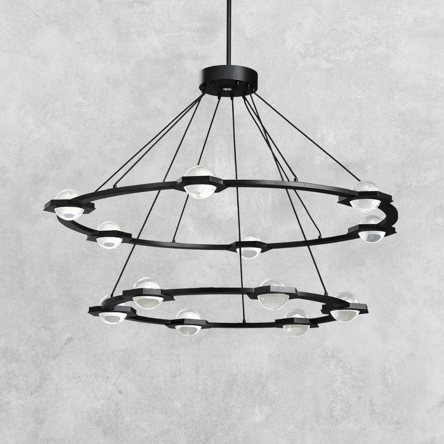 Planet 2-Tier Round Chandelier 48" 60"
