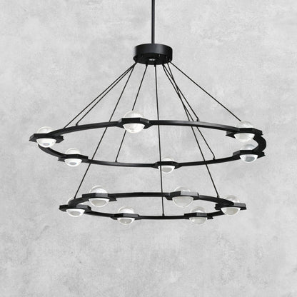 Planet 2-Tier Round Chandelier 48" 60"