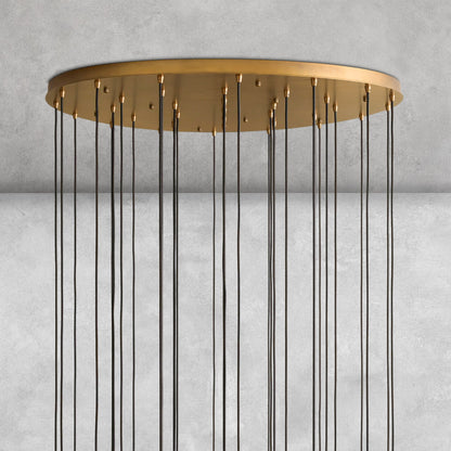 Colleena Hammered Glass Round Chandelier