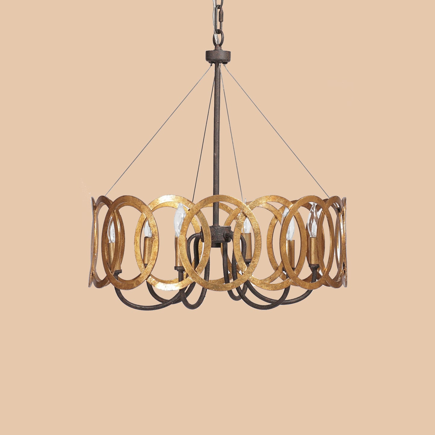 Modern Gold Ring Chandelier