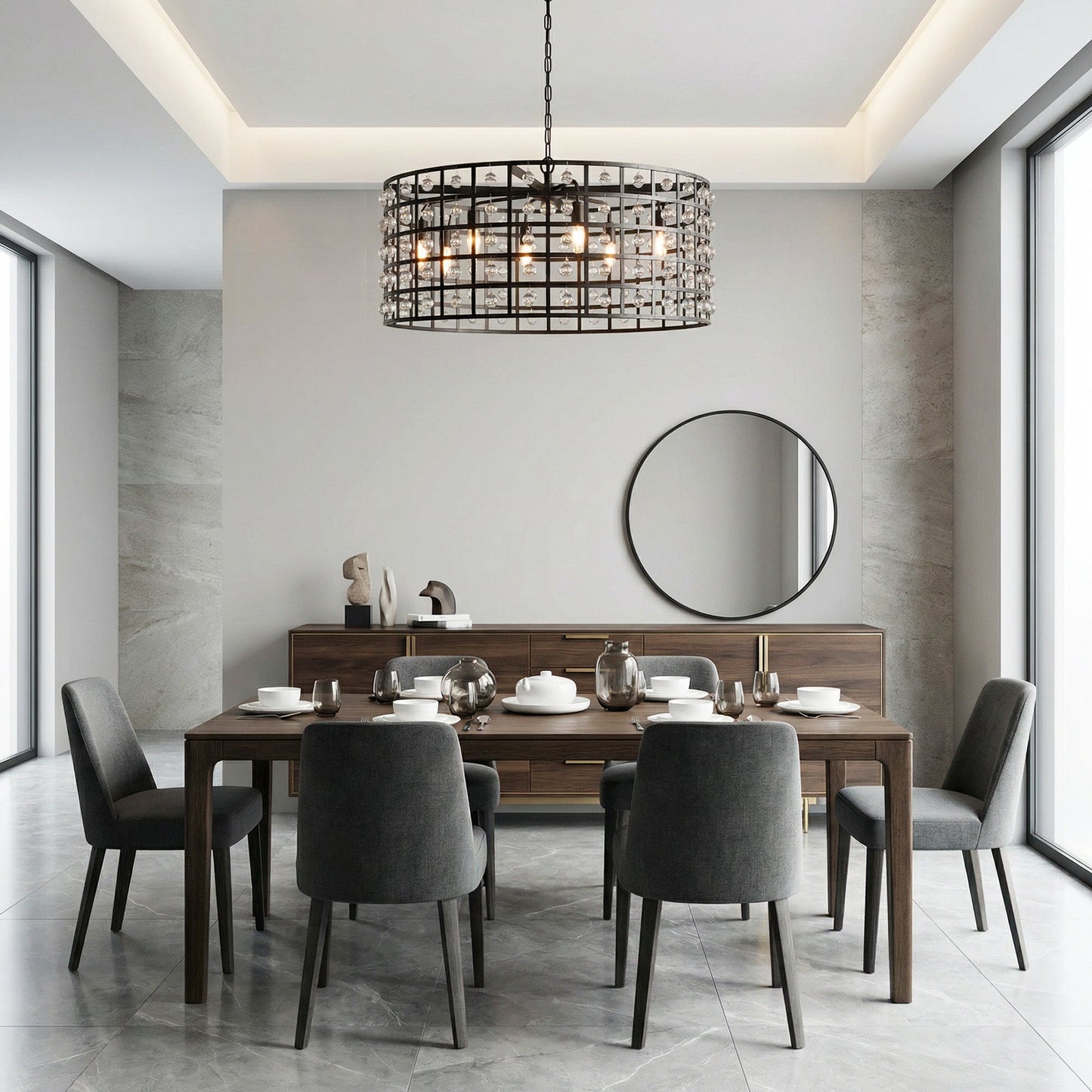 Aubrey Round Chandelier 6/8/12 Light