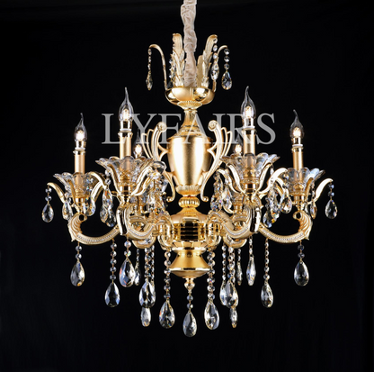Royal Baroque Revival Vintage Chandelier Series with Waterfall Crystal