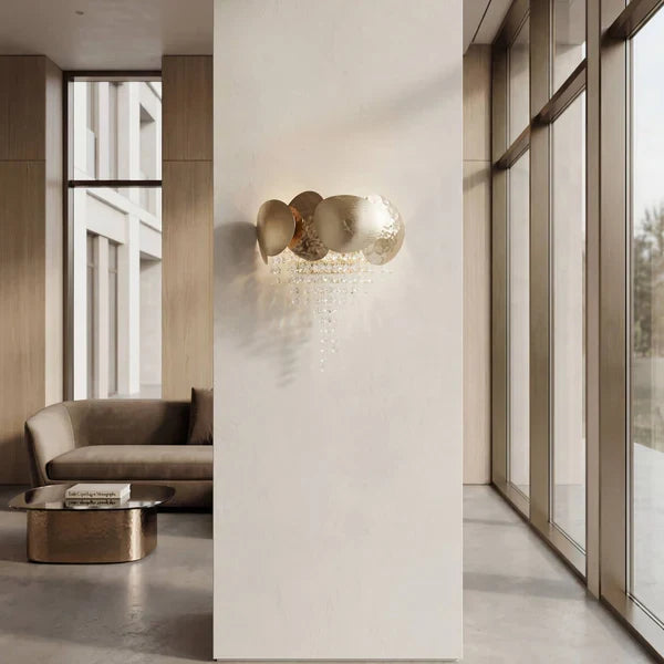 Amadeo Brass Crystal Sconce