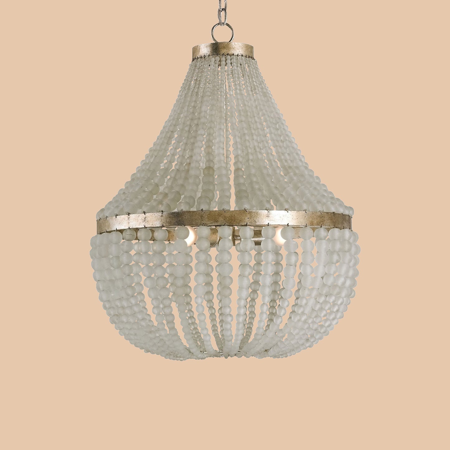White Beaded Chandelier
